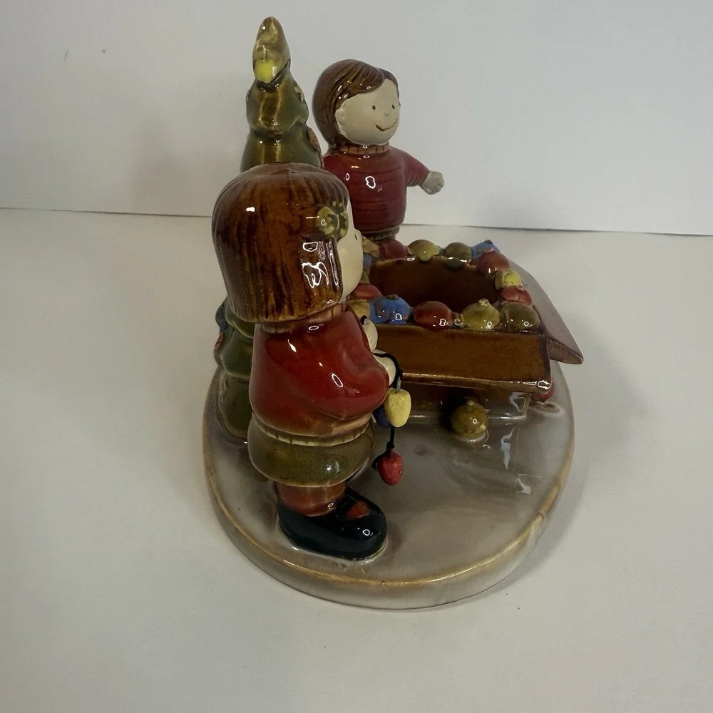 Yankee Candle Exclusive Ceramic Kids and Tree Christmas‎ Candle Holder NEW